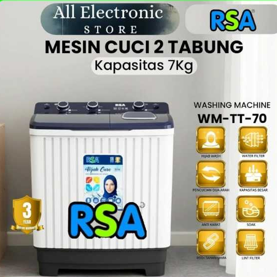 Jual Rsa Mesin Cuci 2 Tabung Kapasitas 7 Kg WM-TT-70 / WMTT70 NEW ...