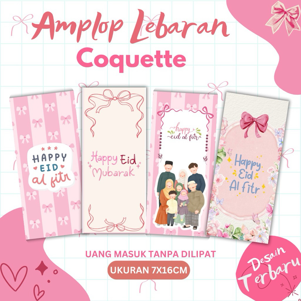 Jual WORDGIFT ISI 10 PCS Amplop Lebaran Premium Panjang Coquette ...