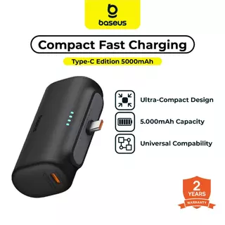 BASEUS Powerbank Mini 5000mAh 20W Fast Charging | Compact Power Bank Type-C Edition Garansi 2 Tahun