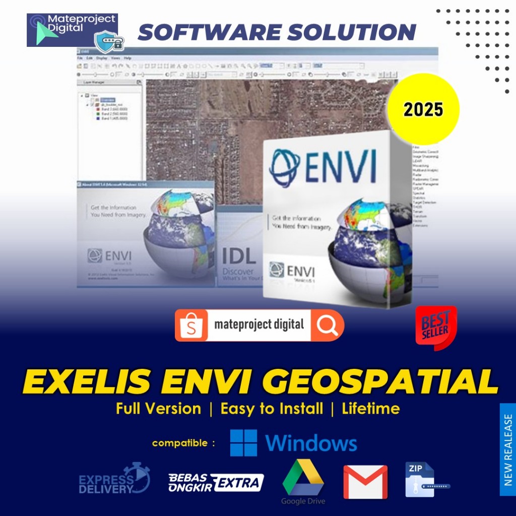 Jual Exelis ENVI 5.3.1 / IDL 8.5 / LiDAR 5.3 Full Permanen Software ...