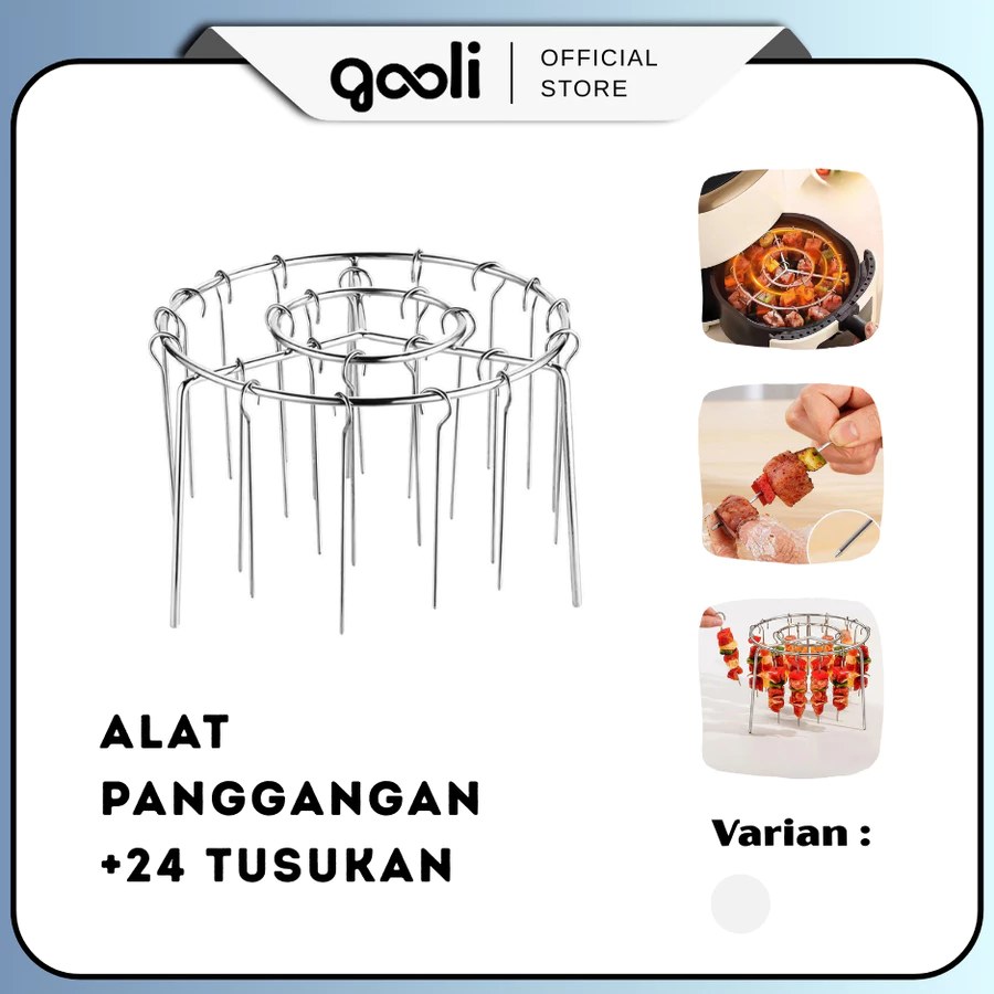 Alat Panggang Air Fryer Tusuk Sate Rak Grill BBQ Skewer