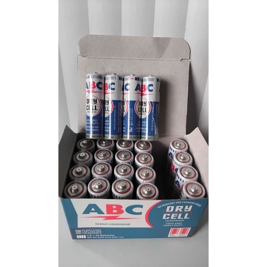 Jual BATERAI ABC DRY CELL BIRU | R6P IEC/SUM-3/AA SIZE 1.5V | Shopee ...