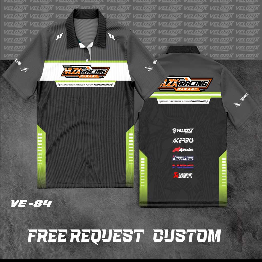 Jual JERSEY RACING VELOZIX FULL PRINT – CUSTOM NAMA TULISAN, POLO KERAH ...