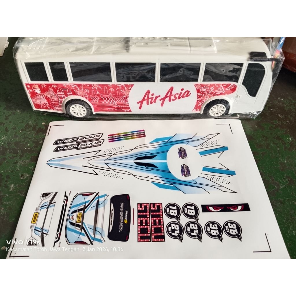 Jual Bus rkc warna putih + stiker livery, not, face, kaca BACA ...