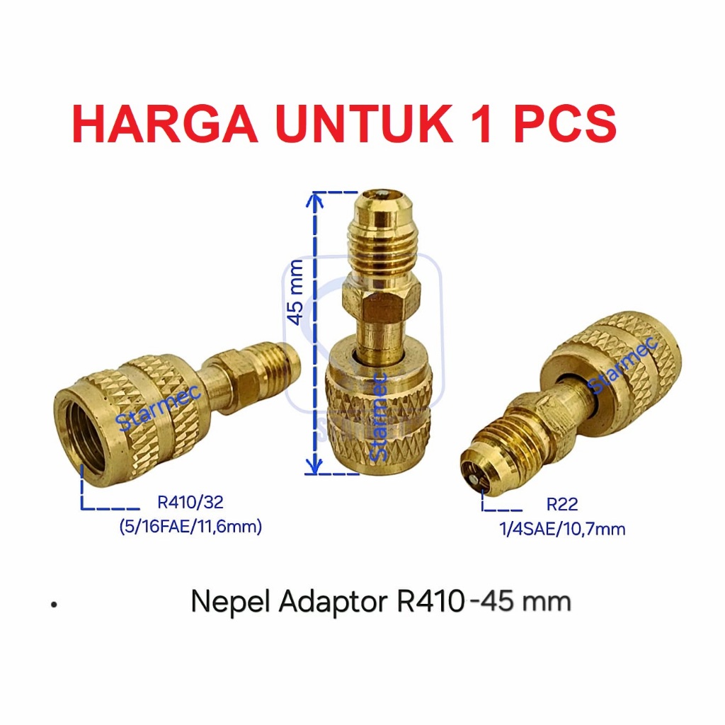 Jual 1 pcs Adaptor selang r22 ke r32 converter selang R22 jadi rubah ...