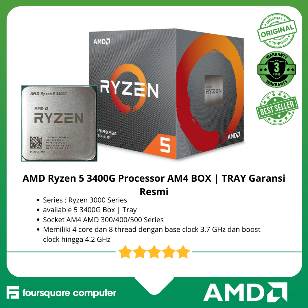 Jual AMD Ryzen 5 3400G Terlengkap & Harga Terbaru Agustus 2026 | Shopee ...