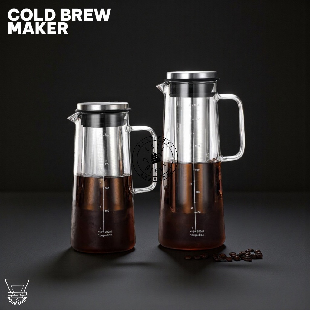 Jual Pour Over Cold Brew maker Pitcher dengan saringan 1000ml & 1400ml ...