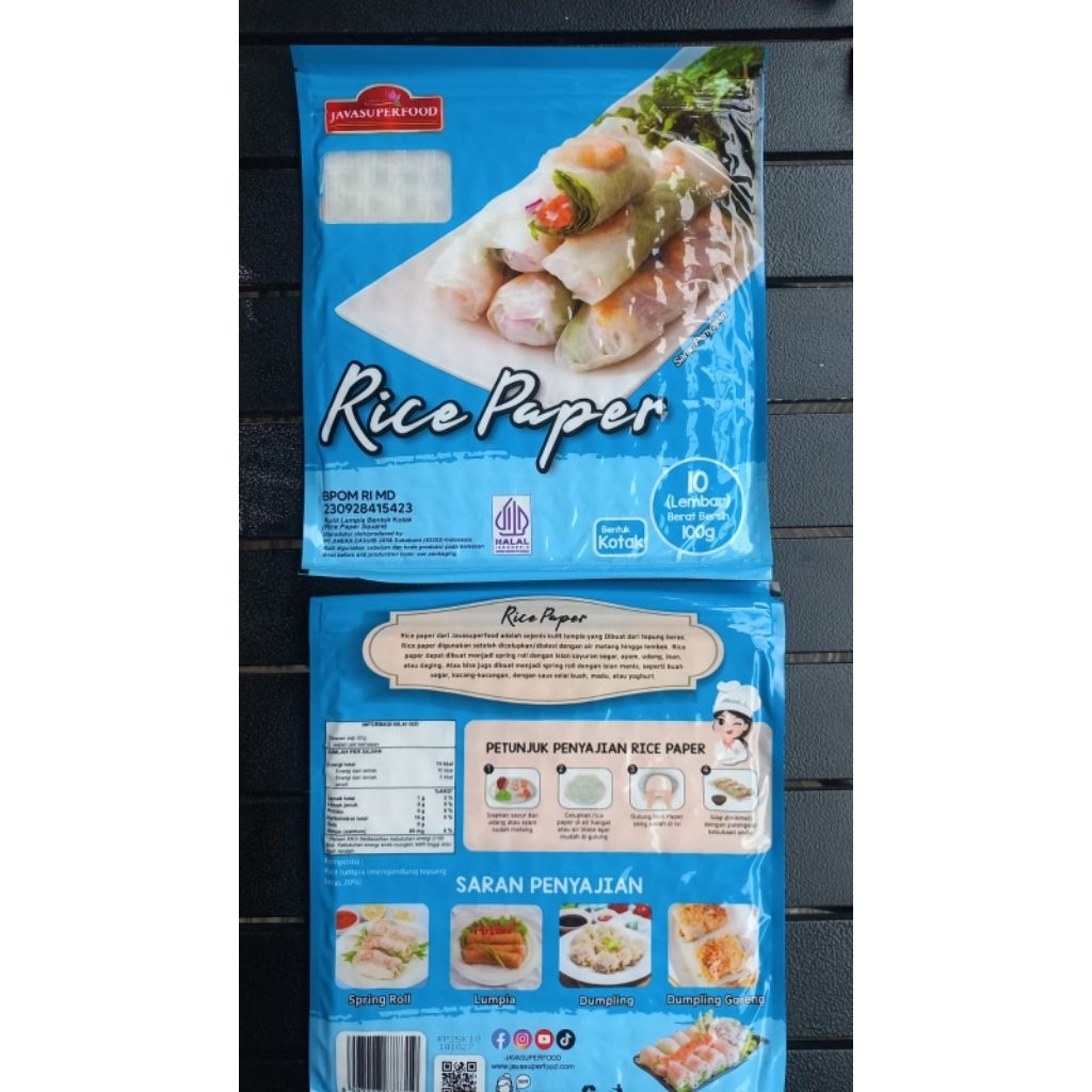 Jual Rice Paper Kotak 100 gr ( Isi 10 Lembar) | Shopee Indonesia