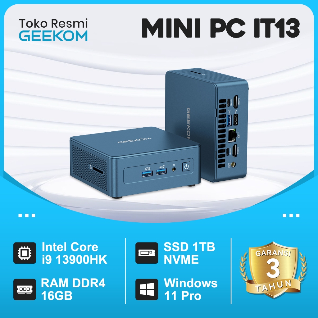 GEEKOM IT13 Mini PC 2026 Edition with Intel 13th Gen i9 13900HK, 16GB RAM&1TBSSD,8K UHD,USB4,WiFi 6E
