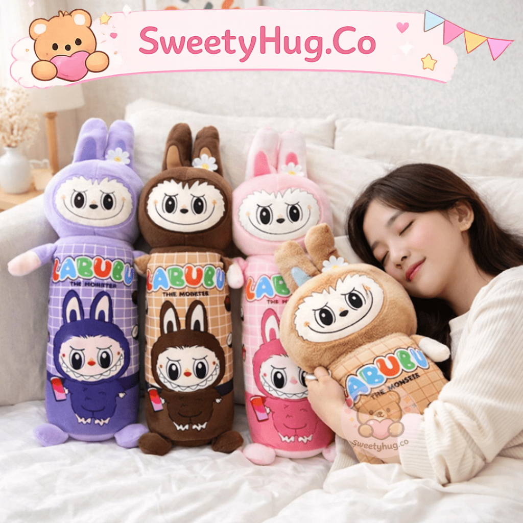 Jual Boneka Guling Labubu The Monsters Exciting Macaron Labu Labu 60cm ...