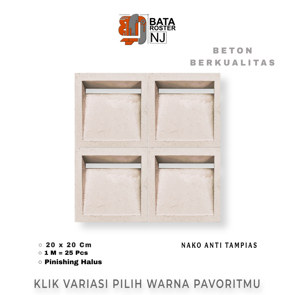 Jual BATA ROSTER NJ - Roster Beton Anti Tampias Minimalis - Model Nako ...