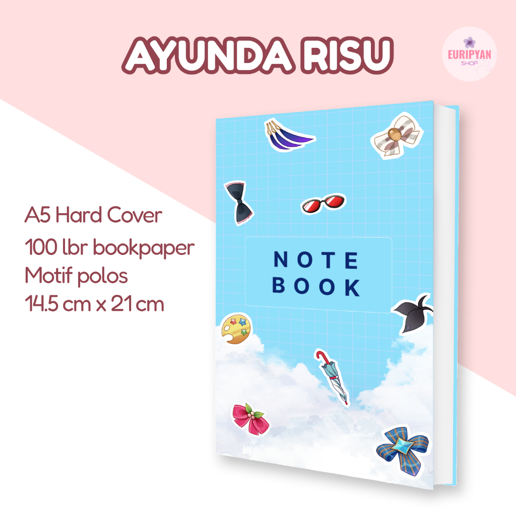 Jual Notebook Hardcover A5 Hololive Indonesia | Vtuber Risu Moona Iofi ...