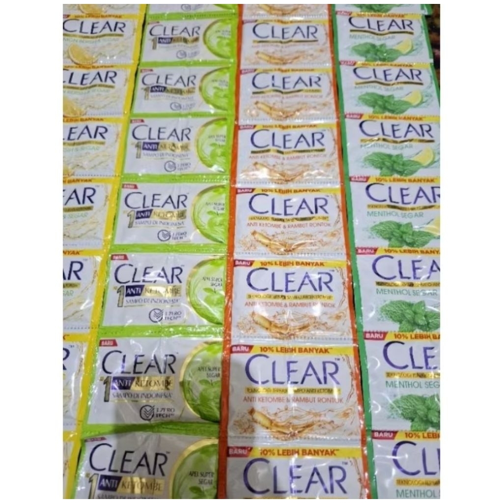 Jual CLEAR SHAMPO SACHET (1Renteng Isi 24 Pcs) | Shopee Indonesia