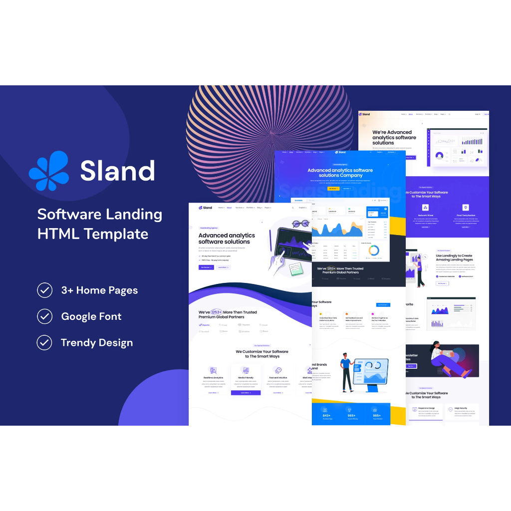 Sland - Landing Page Website HTML Software House / Perusahaan | Fully Responsive