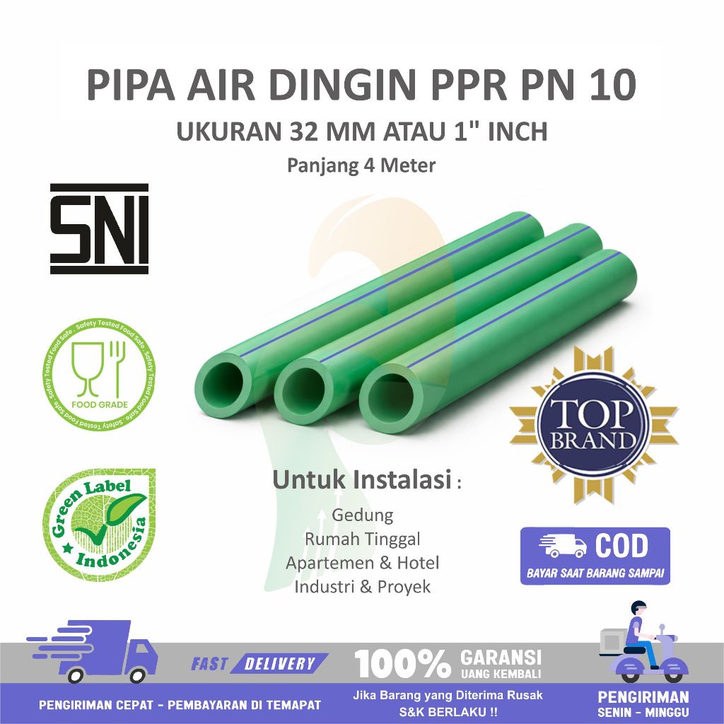 Jual Pipa Air Dingin PPR 1