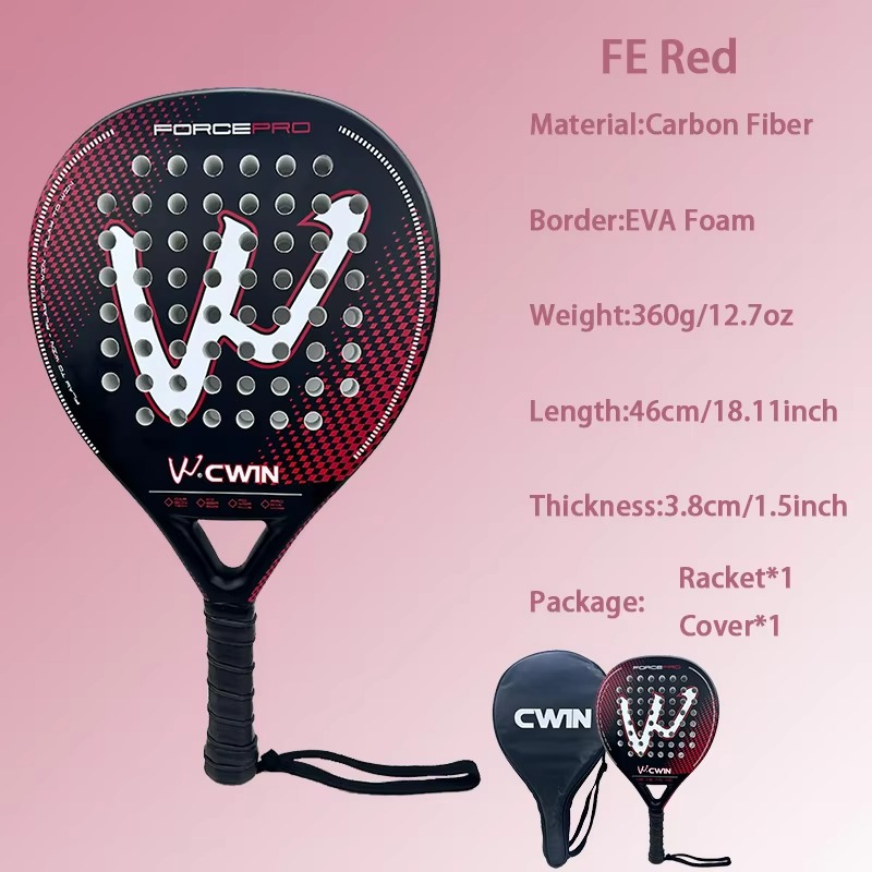 Jual RAKET PADEL CAMEWIN FORCEPRO 4013 HALF CARBON RED ORIGINAL ...