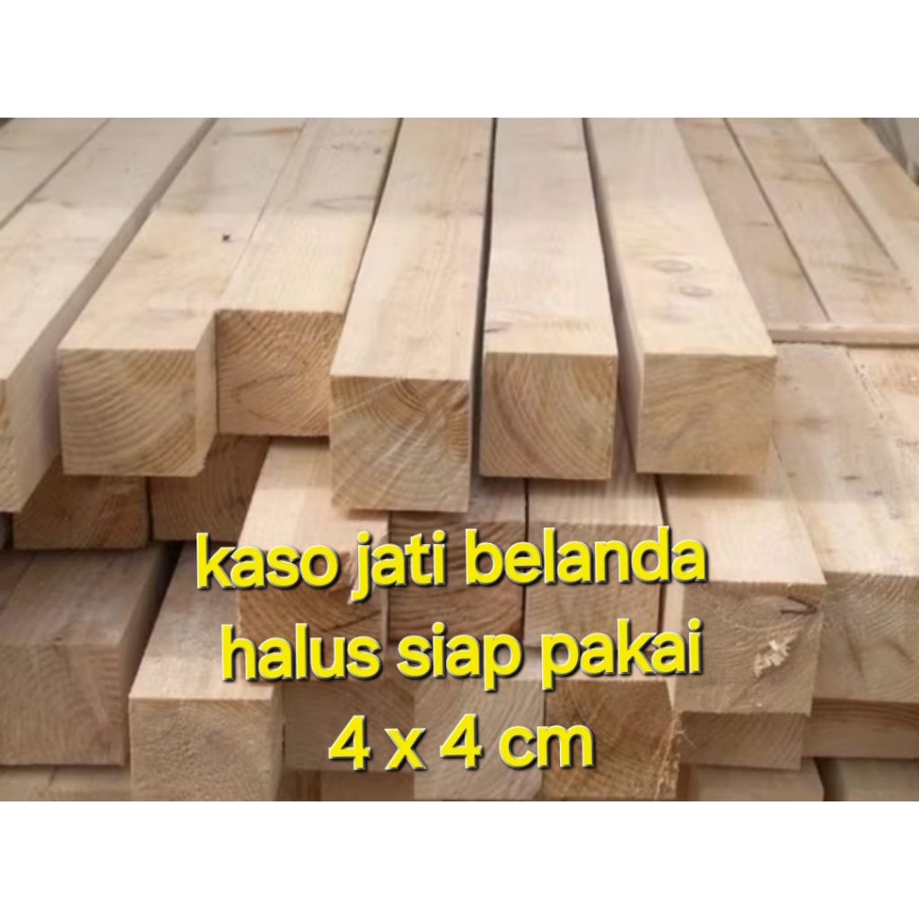 Jual RENG KAYU KASO JATI BELANDA SIAP PAKE 4 CM X 4 CM HALUS | Shopee ...