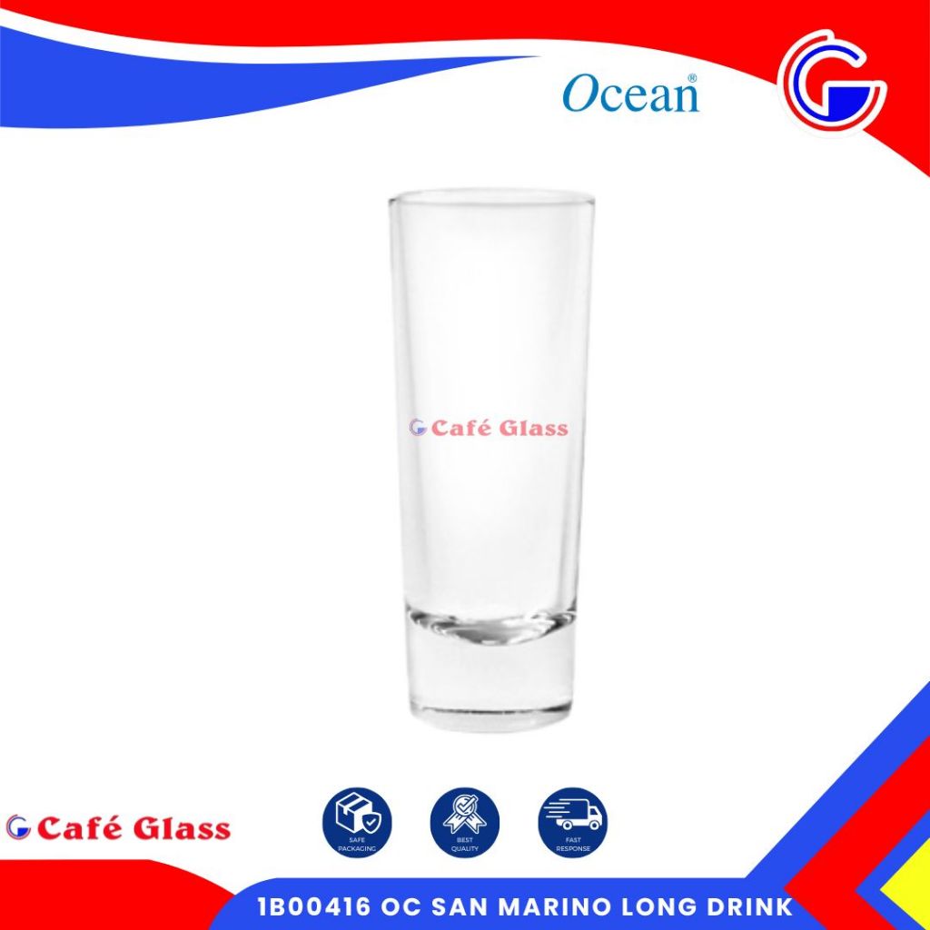 Gelas Kaca Tinggi Bijian / 1B00416 Oc San Marino Long Drink 480Ml / Gelas Kaca Elegan