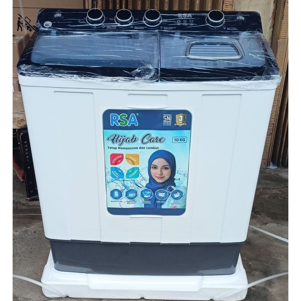 Jual mesin cuci Rsa 10kg wm-tt-100 water filter hijab mode soak mode ...