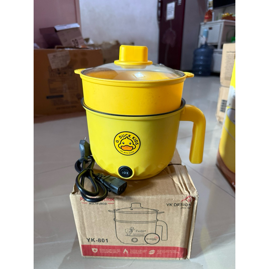 Jual Panci Listrik 1.8L - Kuning Bebek: Multifungsi, Anti Lengket, dan ...