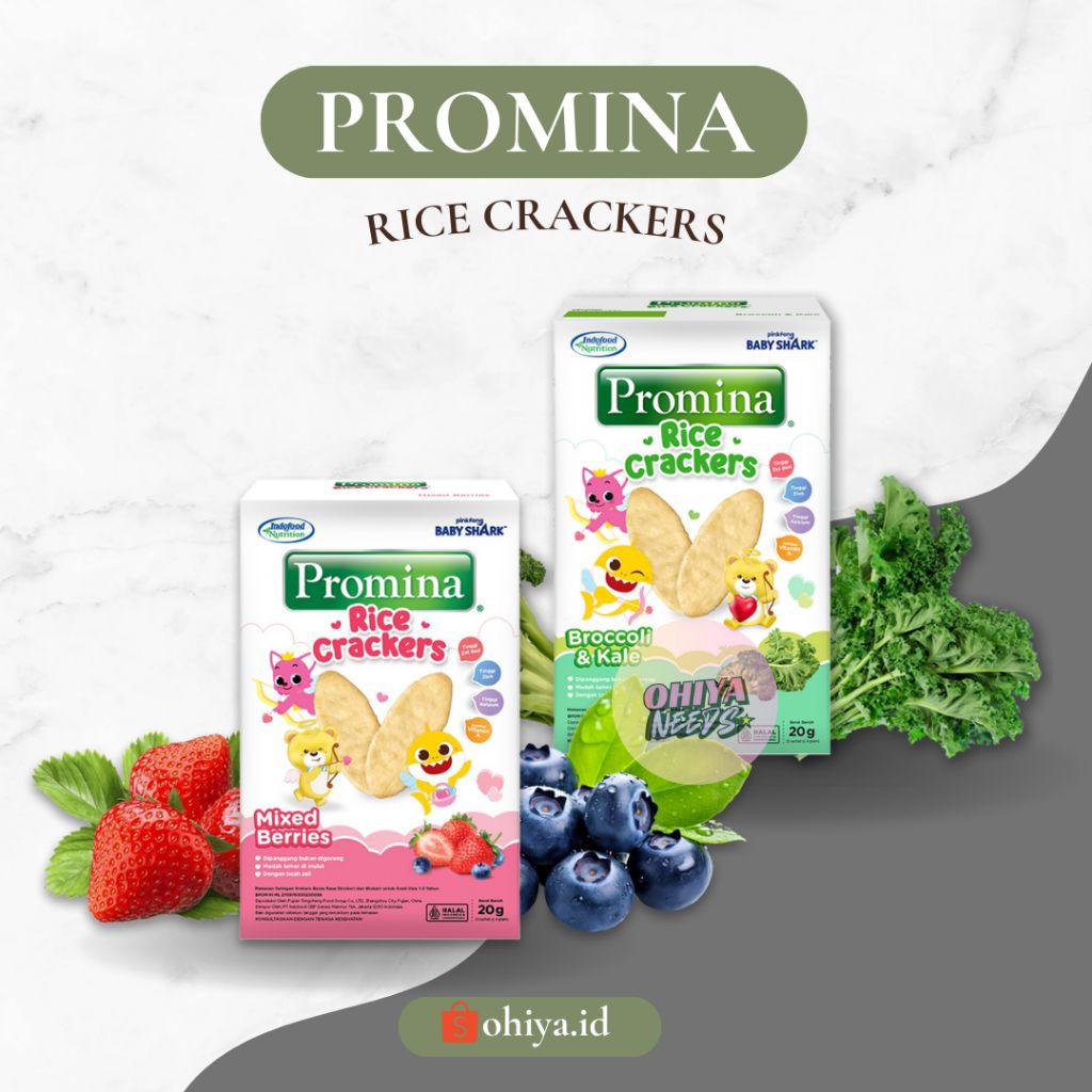Jual Promina Rice Crackers Rasa Broccoli dan Mixed Berries 20gr Snack ...