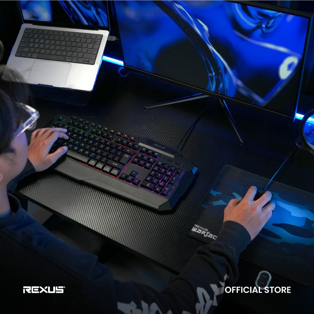 Rexus Warfaction VR1 Keyboard Mouse Gaming Combo - Free Gaming Mousepad (6)