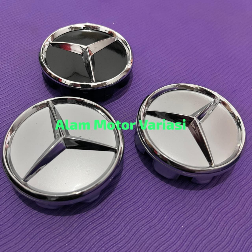 Jual Dop Roda Velg Mercy Mercedes Benz Chrome Diameter 7.5cm | Shopee ...