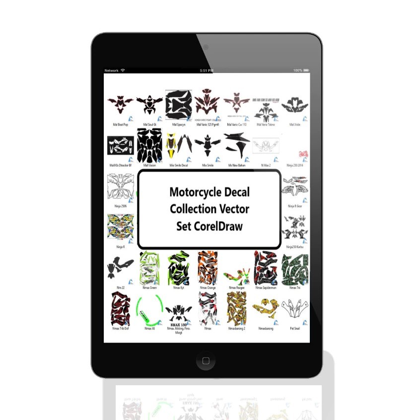 Jual Motorcycle Decal Collection Vector Set - Koleksi 230+ Template ...