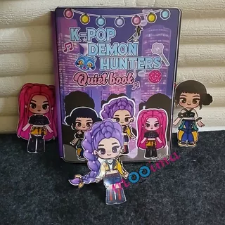 Quiet Book K-Pop Demon Hunters Paper Doll Edukasi
