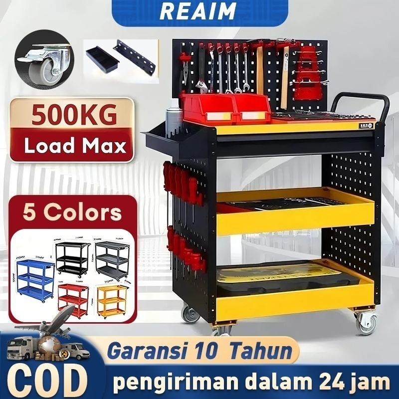 Jual Troli bengkel laci bengkel Rak 3 Susun Perkakas Trolly Trolley ...