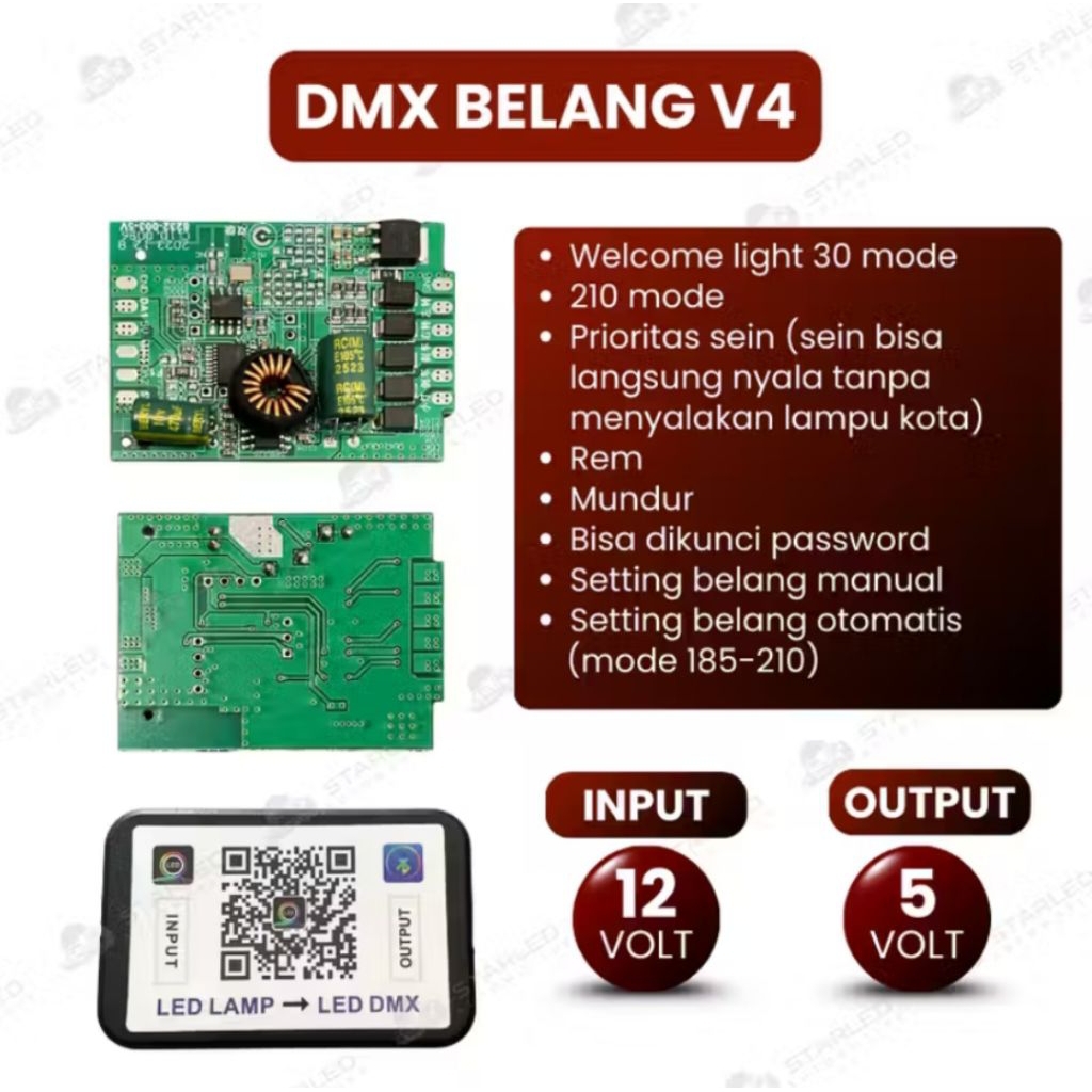 Jual Modul DMX alis 210mode Bluetooth 5V Versi Belang | Shopee Indonesia