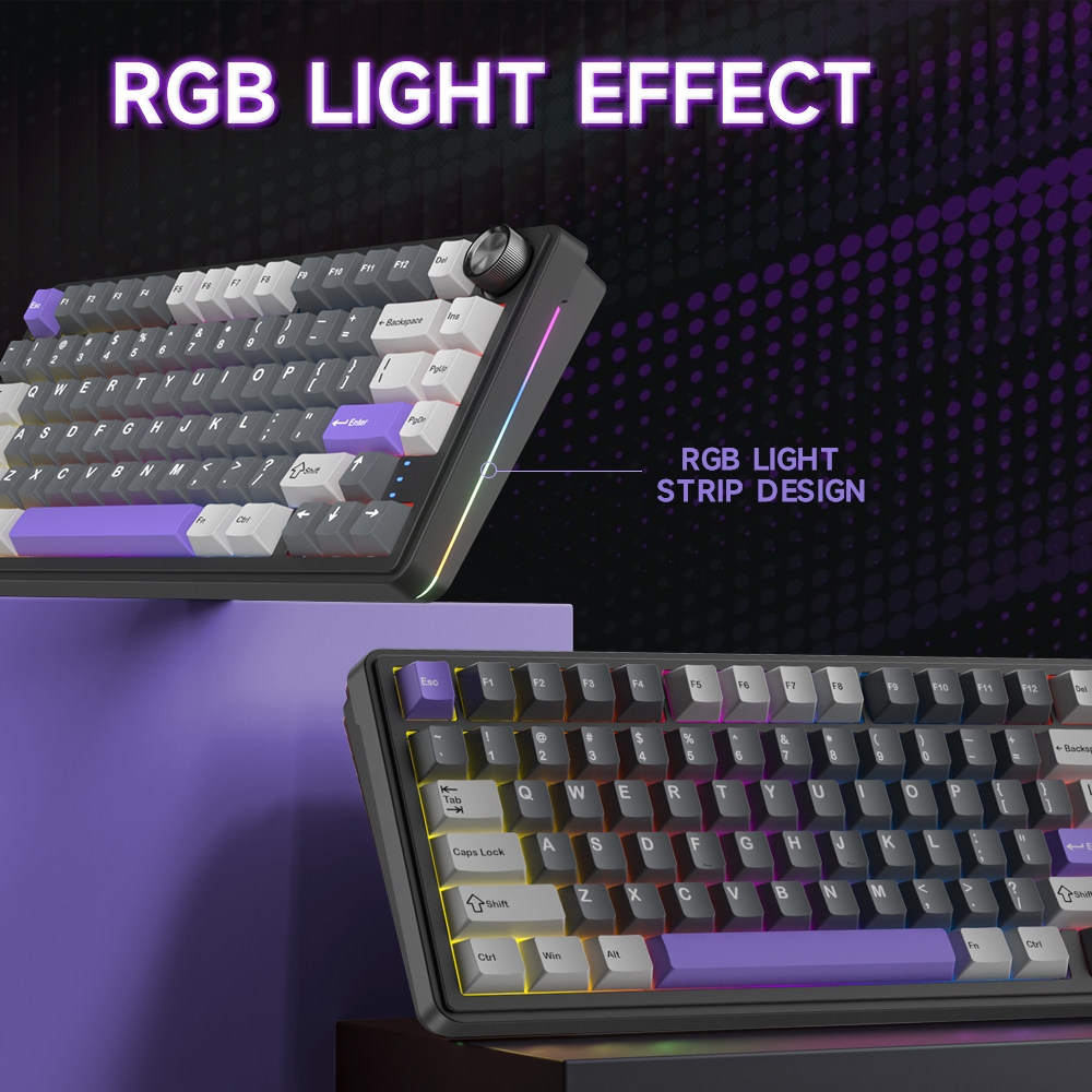Jual [Paket Hemat] RX75 Tri-Mode RGB Mechanical Keyboard Gasket Mount ...