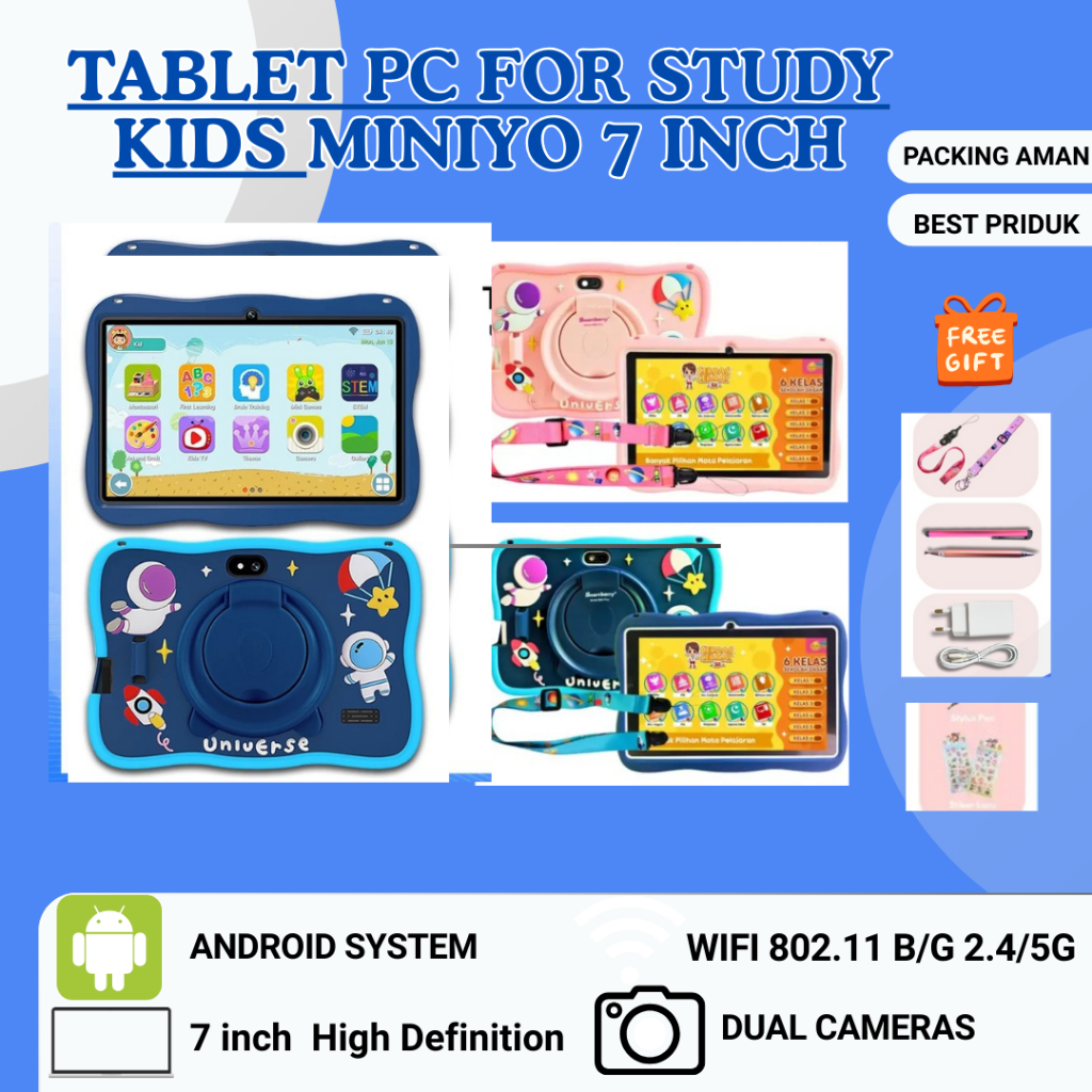 Jual [Miniyo] Tablet Anak 7 Inch Android Wifi/Hotspot Only IPS Screen ...
