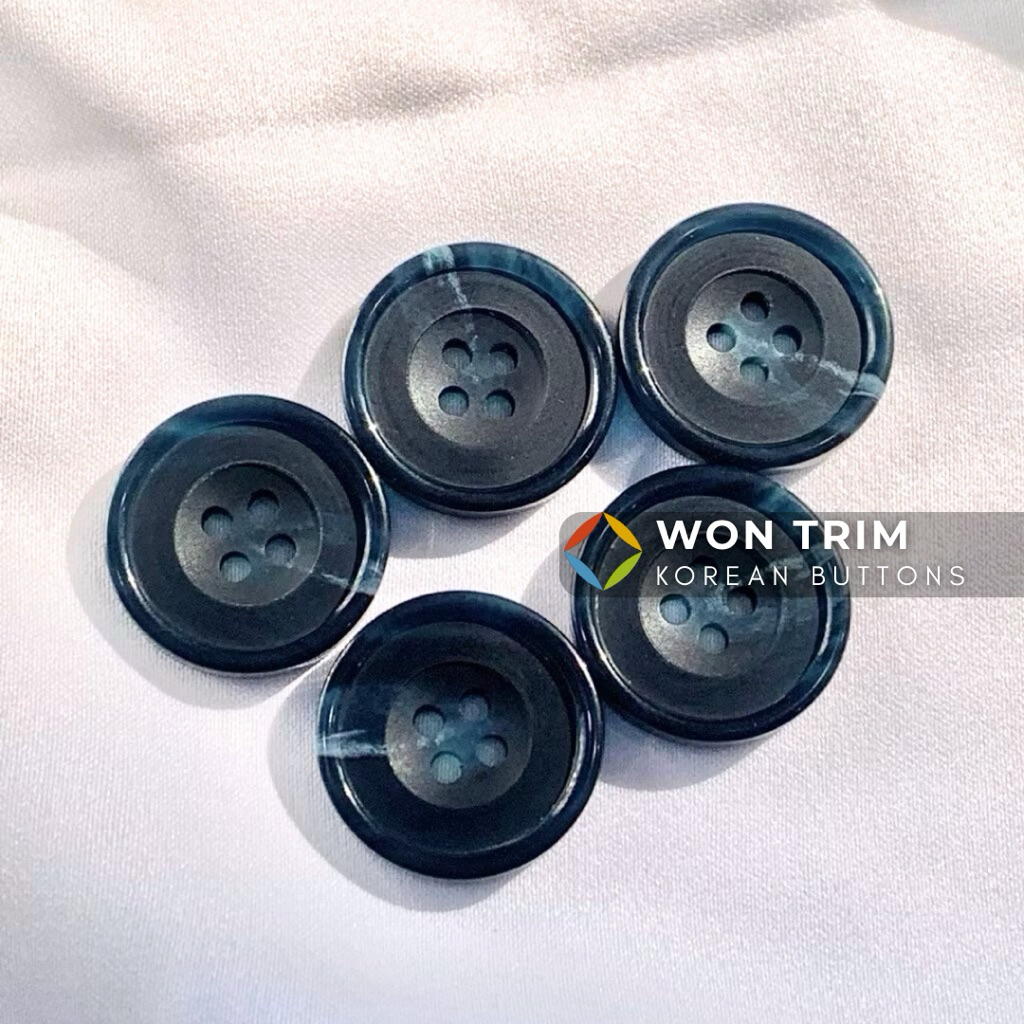 Jual Kancing Horn Tanduk Motif Belang Korea 4 Lubang – Untuk Coat ...