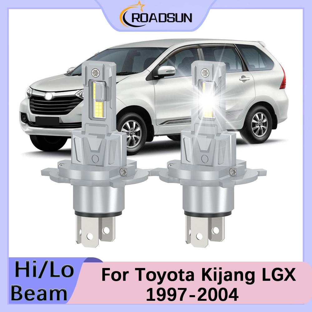 [For Toyota Kijang LGX] 1997-2004 Sepasang LED Lampu Depan Mobil 12-24V 300W 24000LM Super Bright Hi/Lo Beam 6000K Cahaya Putih Plug And Play