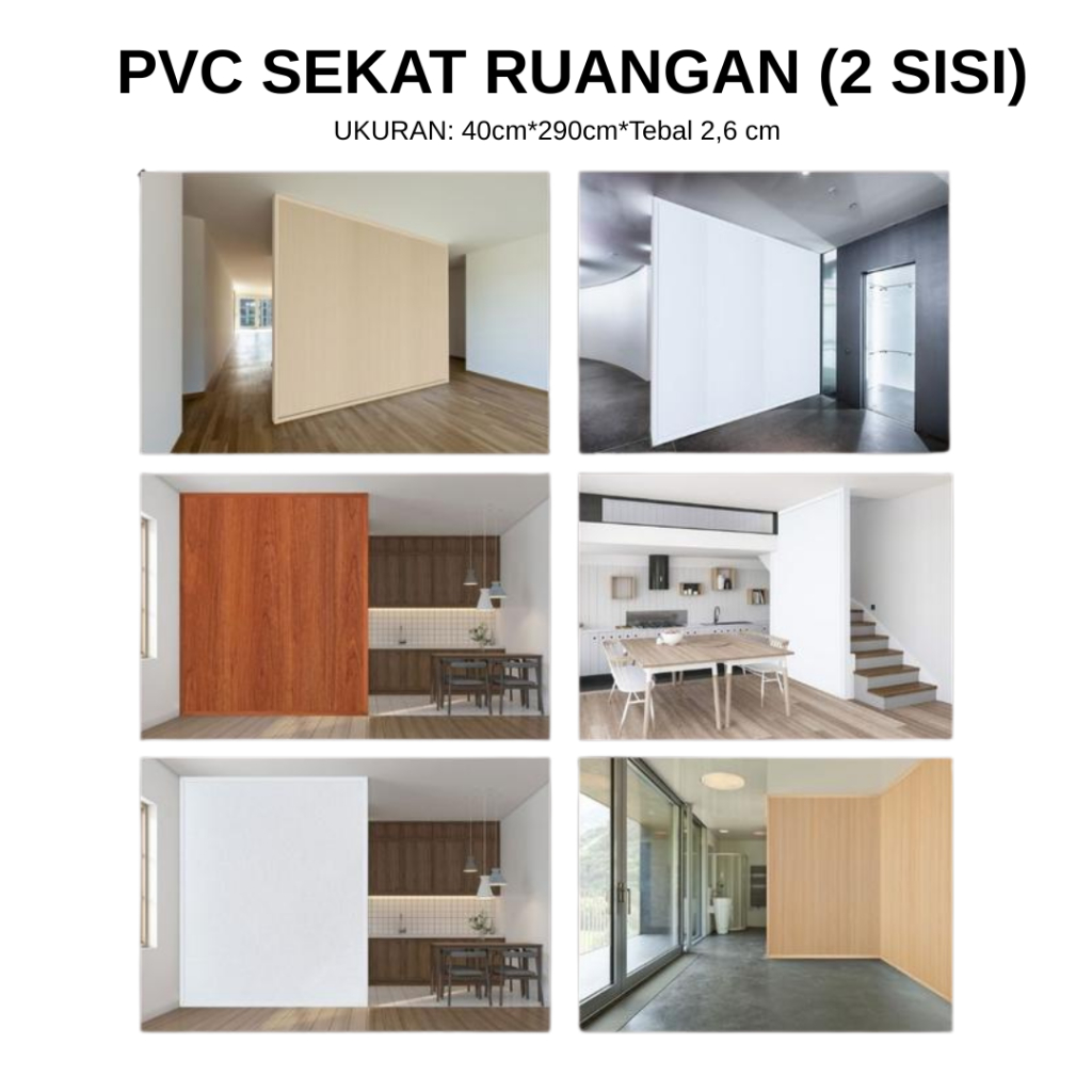 Jual PVC SEKAT RUANGAN | PARTISI WALLPANEL UK Lebar 40cm X Panjang 2.9m ...