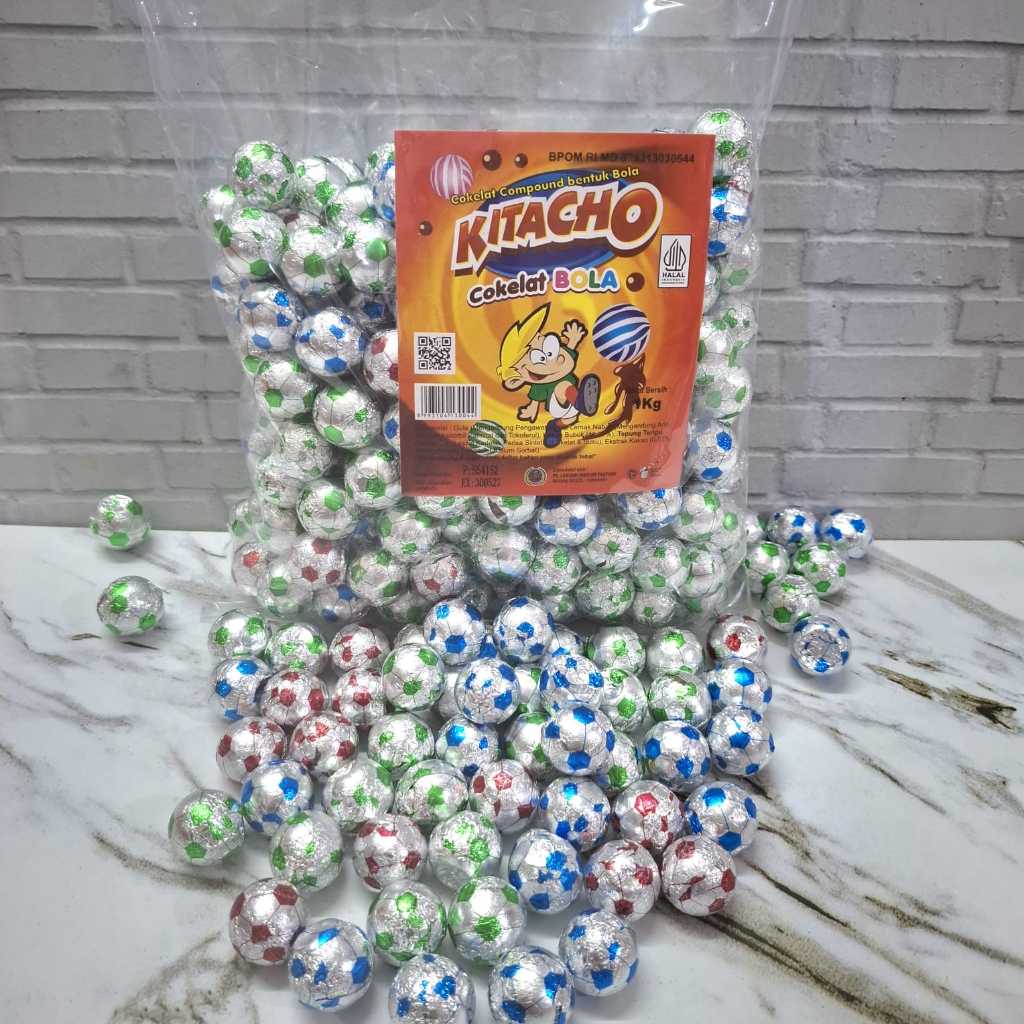 Jual Kitacho Coklat Bola Chocolate Ball Pak 1kg | Shopee Indonesia