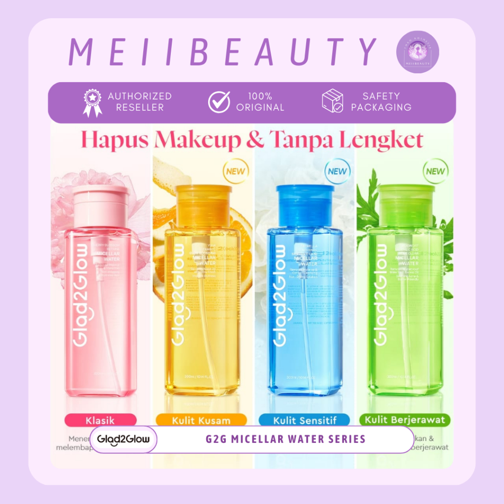Jual Glad2Glow G2G Micellar Water 300ML Series | Cherry Blossom ...