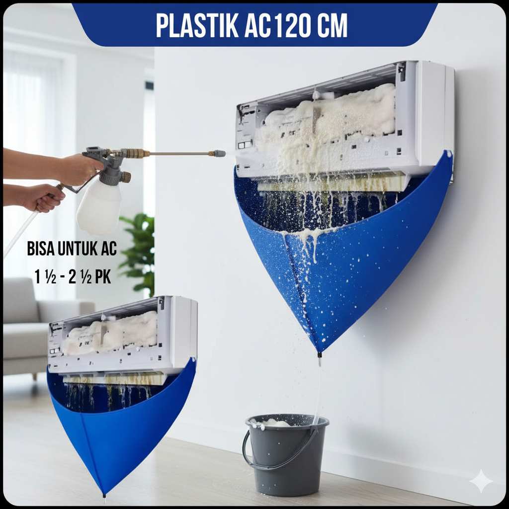 Jual Plastik Cuci AC 120Cm Tebal Serbaguna Semua Ukuran 0.5-2 PK ...