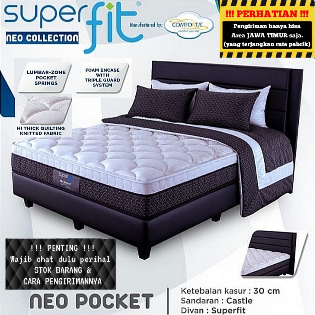 Jual Full Set Ori . Springbed Comforta Superfit Neo Pocket + Divan ...