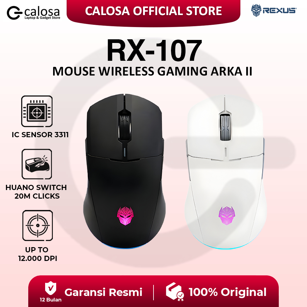 Jual Rexus Mouse Wireless Gaming Arka II RX-107 Dual Mode 2.4GHz ...