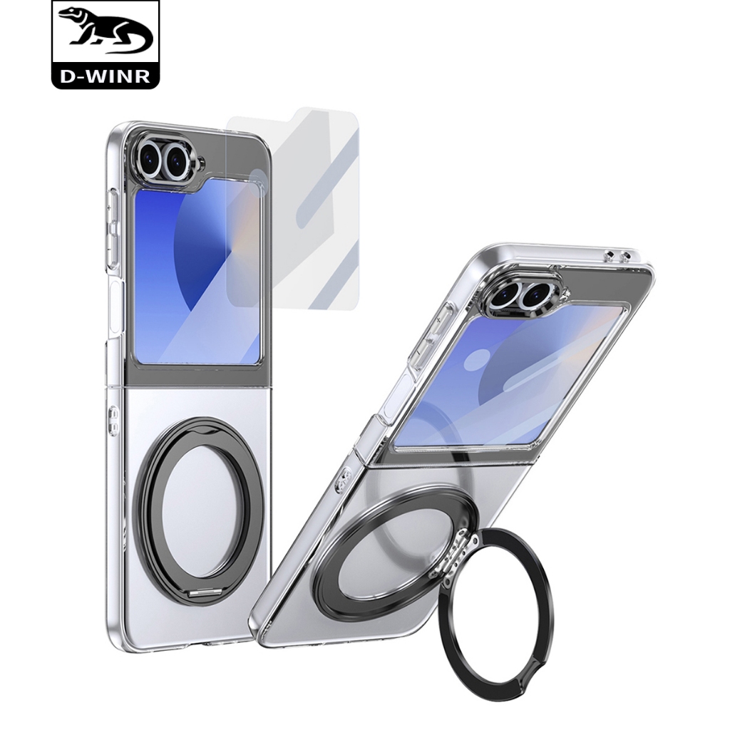 Jual DWINR Case 360° Bracket Series Samsung Z Flip 6 Casing Transparan ...