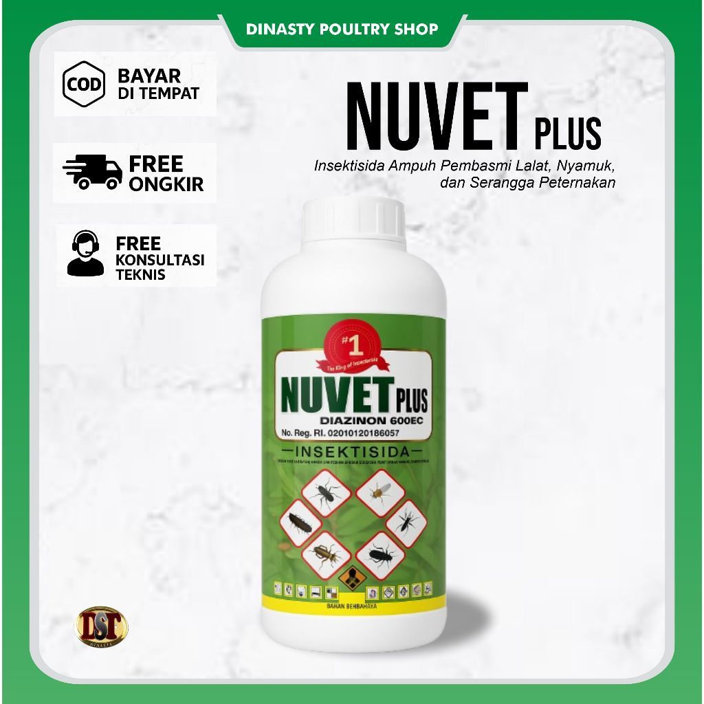 Jual Nuvet Plus 1L - Insektisida Pembasmi Lalat Nyamuk Kecoa Serangga ...