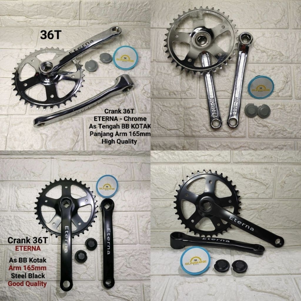 Jual Crank Single 1 Speed 36T Gir Tengah Sepeda Lipat MTB CTB Sierra ...