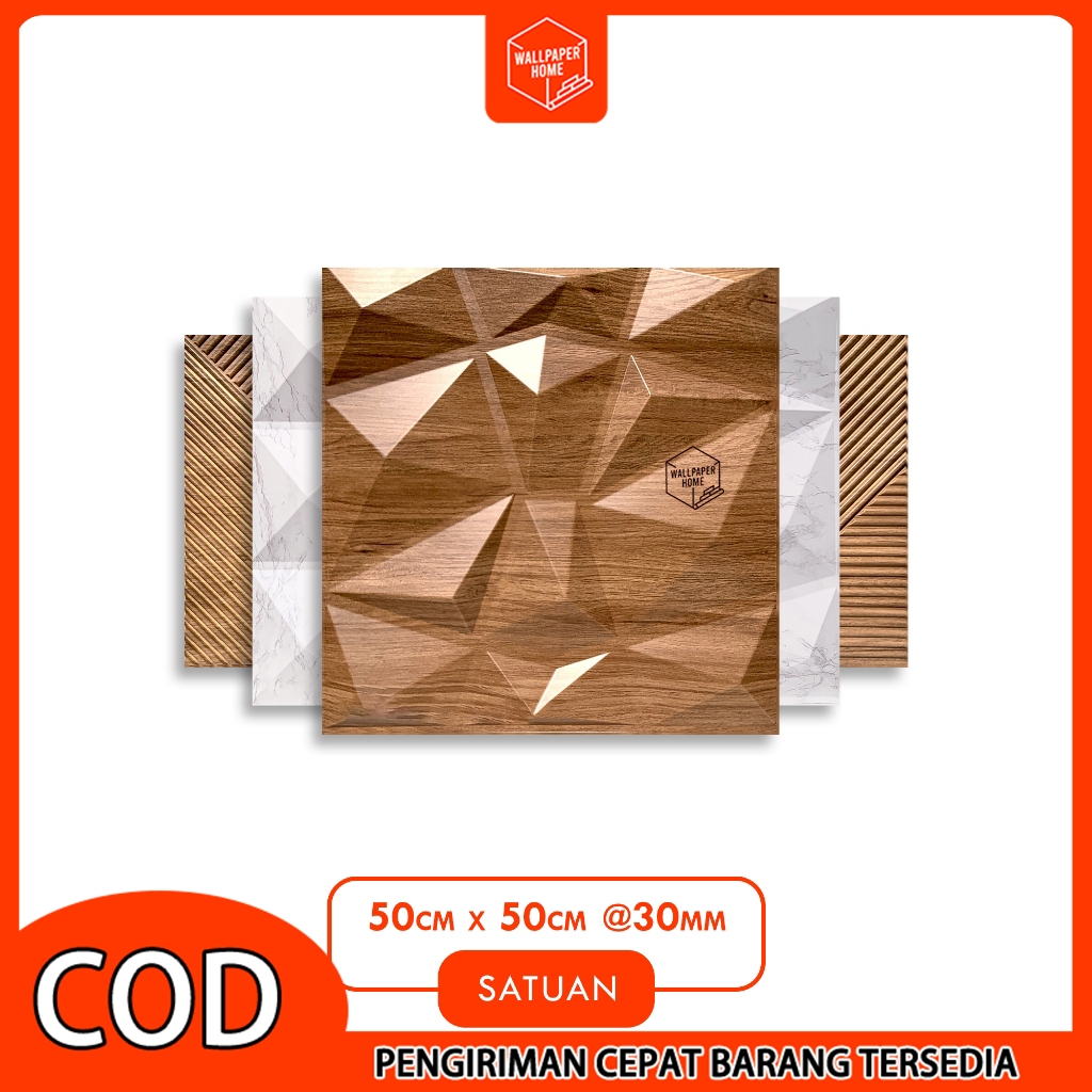 Jual WALLPAPER HOME PVC MOTIF CORAK STICKER DINDING 50 CM X 50 CM ANTI ...