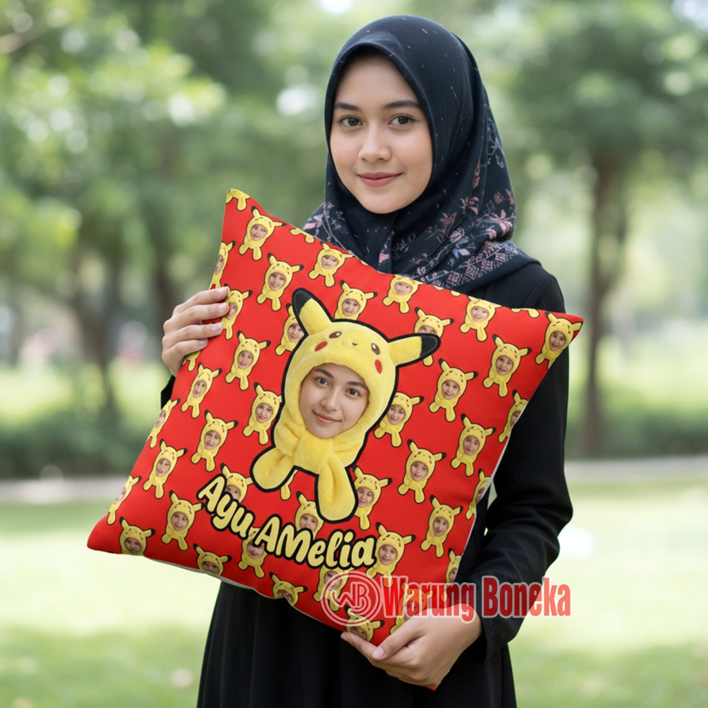 Jual Bantal Custom Foto Wajah Face Pattern 2 sisi motif Karakter ...