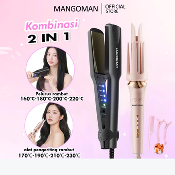MANGOMAN Catokan Curly Catokan Volumized Catok Curly Akar Rambut Ceramic Crimp Catok Akar Catok