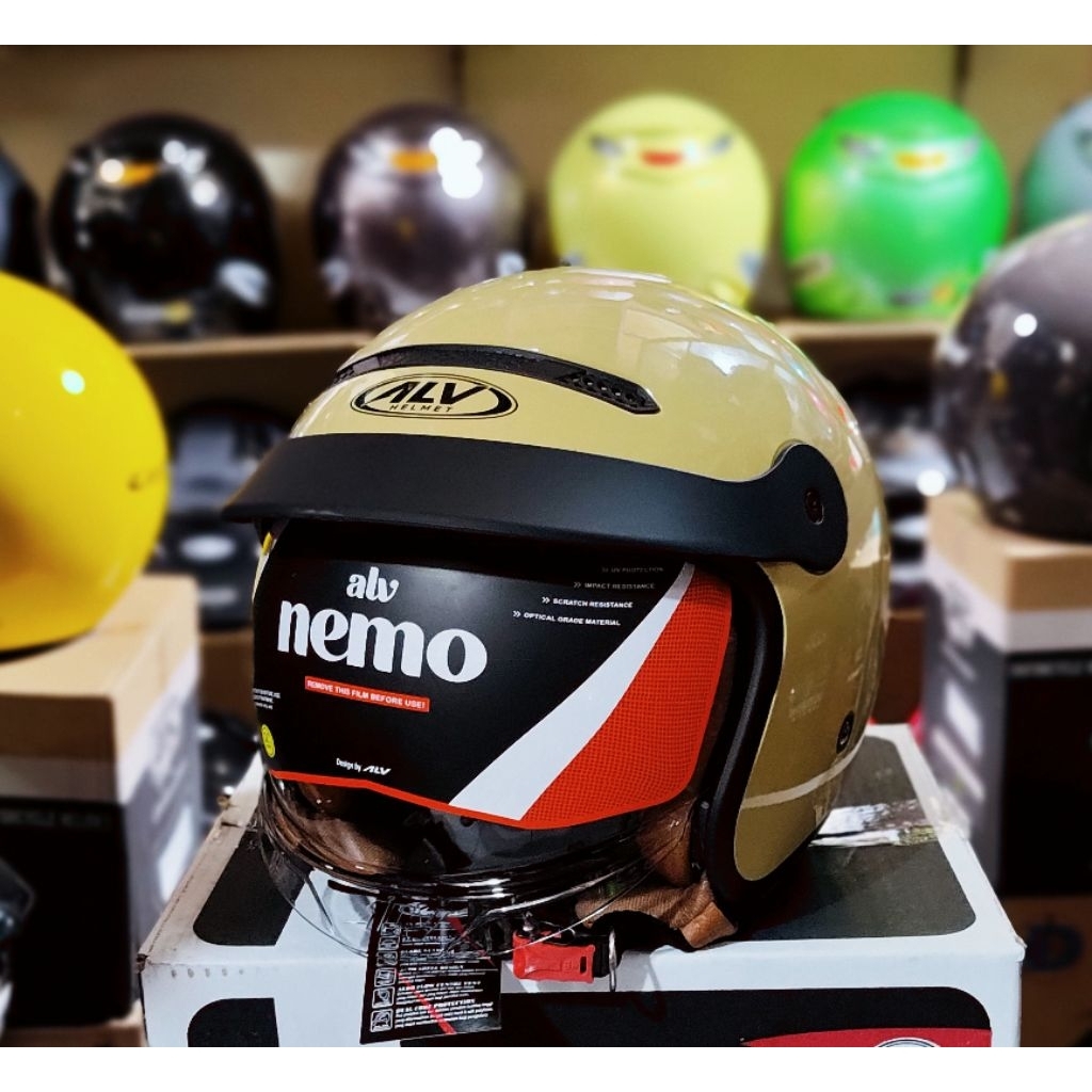 Jual HELM ALV NEMO helm retro kaca dalam original ALV SNI | Shopee ...