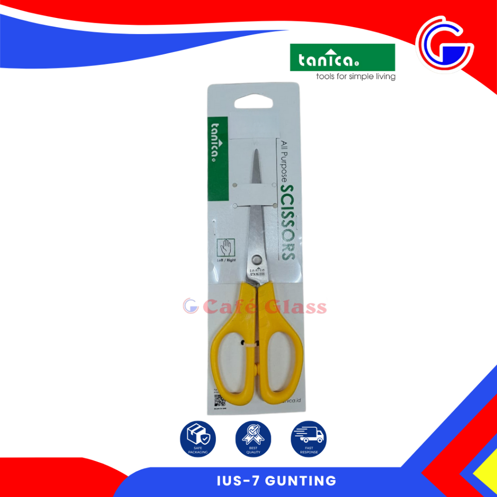 Gunting Serbaguna - Gunting Kertas Ukuran Sedang - Gunting Dapur Plastik - Ius-7 Gunting Tanica