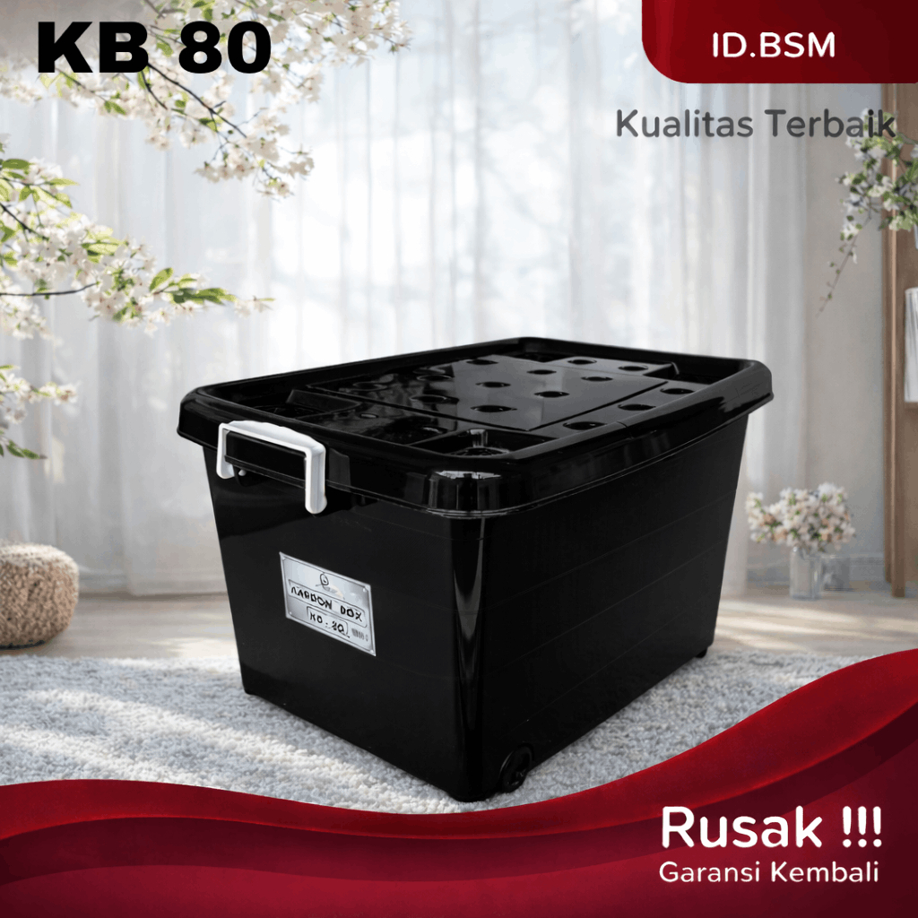 Jual Box Container Hitam KB 80 Akako Kotak Penyimpanan Barang Tebal ...